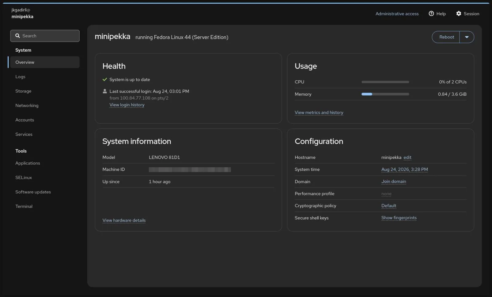 Tailscale Server Dashboard